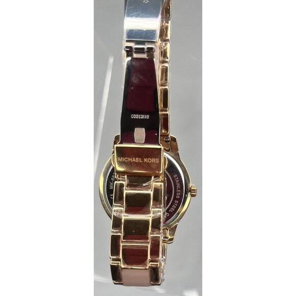 Michael Kors Womens Rose Gold-Tone Diamond WATCH Designer Sleek ICONIC Mk6928 - Picture 10 of 13